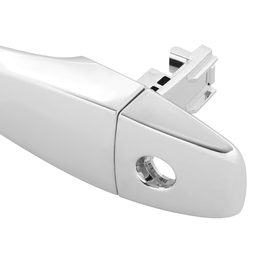 Auto Dynasty [Non Smart Entry] Factory Style Front Exterior Car Door Handle Cover with Keyhole Compatible with Nissan Altima Pathfinder 2013-2019, Driver Left Side, Chrome Black