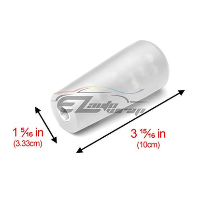 EZAUTO WRAP White Shift Knob Stick Frosted Matte Crystal Bubble Long Throw Gear Shifter 10cm - color: Matte White, size: 10cm