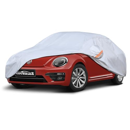 Car Cover Custom Fit for VW New Beetle Bug 2-Door 1998-2025, 6 Layer Heavy Duty Waterproof All Weather Car Tarp Outdoor Protection with Cotton Lining - size: Beetle 2-Dr 1998-2025