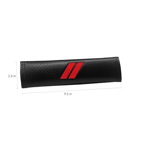 2PCS Car Seat Belt Cover for Dodge, Carbon Fiber Seatbelt Shoulder Protection, Soft Car Seat Belt Strap Cushion Protect Your Neck and Shoulder, Car Accessories Seat Belt Pad for Car Truck (Black) - color: QCHJ-001