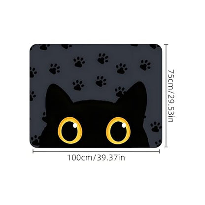 Universal Car Trunk Mat 29" x 39", Cartoon Black Cat All Weather Trunk Protection Cargo Liner, Durable Cargo Mat Rear Trunk Liner, Stylish Vehicle Interior Accessories Suitable for Most Car Models - color: Cartoon Black Cat