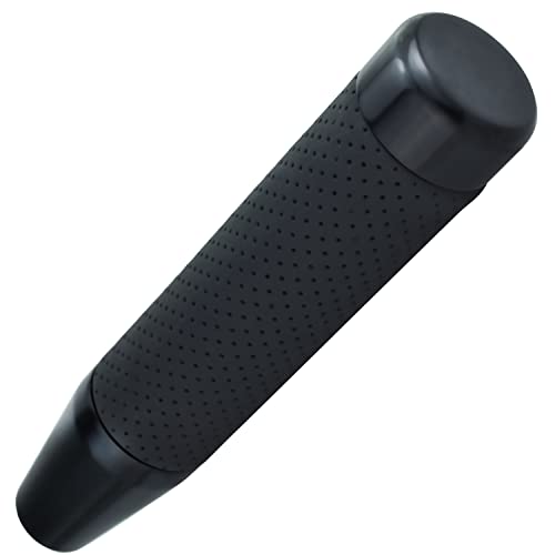 Long Gear Shifter Knob Leather Covered Car Stick Shift Lever Alloy Handle Fit Most Manual Vehicles, Black - color: Black