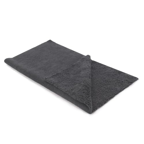 SPTA Microfiber Cleaning Towel, Microfiber Cleaning Cloth for Car Washing, 12 Pack Streak-Free, Ultra Absorbent, Washable for All Purpose Terry Microfiber Towels, 16.1in x 16.1in, 350GSM, Grey-MT038