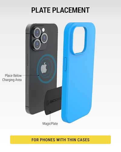 Scosche MagicMount Replacement Metal Plate Kit, Large Metal Plates with Strong Adhesive for Car Magnet Phone Mount Magnetic Cell Phone Holder, Universal Fit with All Devices and Cases, Black, 2-Pack - size: 2 Plates, style: Original