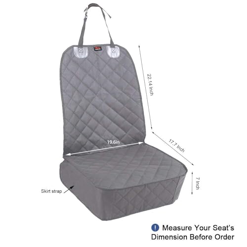 HONEST OUTFITTERS Dog Car Seat Cover 2 Pack, Waterproof Front Seat Car Cover for Cars, Trucks, and Suvs, Pet Front Cover for Cars, Nonslip Dog Seat Cover Grey - color: Grey-2pcs