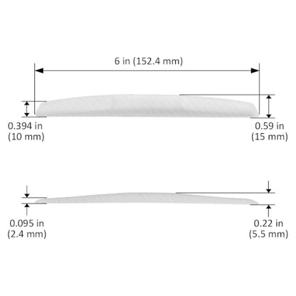 4Pcs 6 inch Universal 3D Carbon Fiber Texture Automotive Door Edge Buffer Trim Strip Paint Protector Cover Scratch Non-Marking Silicone Personalize Bar Sticker (White Translucent) - color: White Translucent