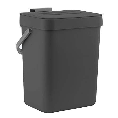 LALASTAR Mini Countertop Trash Can, Compact Waste Basket Garbage Can, Small Trash Bin with Lid for Desk/Office/Dorm, 3L/0.8 Gal, Black - color: Black, size: 3L-Lift