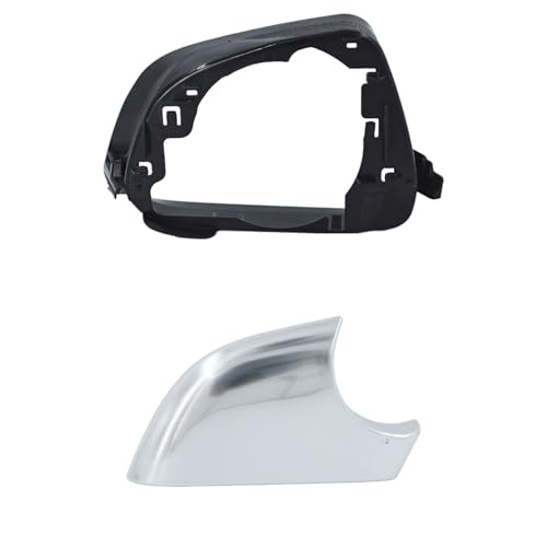 Fits For Tesla Model 3 Left Driver Side Wing Mirror Cover andMirror Frame Set Rearview Lower Holder Tray Cap Housing 2017-2020(Right side chrome) - size: Model 3 Right Side Chrome