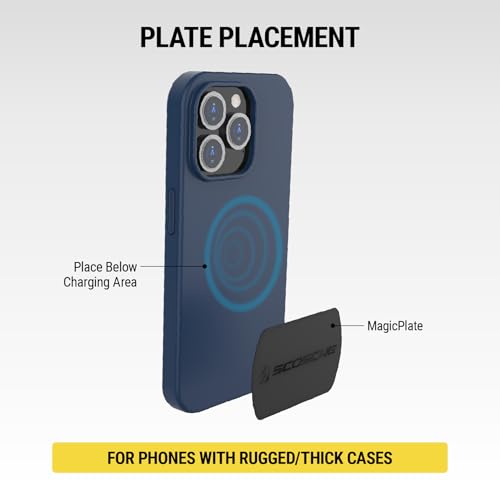 Scosche MPLT54T-2PKBP0 MagicMount Replacement Plate Kit for Magnetic Car Phone Mount Holder, Metal Plates w/Extra Strength Hold for Smartphone, Tablet, Magnet Cell Phone Stand & Phone Case, Pack of 2 - size: 2 Plates, style: Heavy Duty