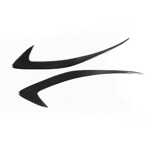 Black Carbon Fiber Compatible with Chevy/Chevrolet Malibu 2016-2024 2017 2018 2019 2020 2021 2022 2023 2024 Accessories Car Headlight Eyelid Eyebrows Cover Exterior Trim Sticker Decal 2pcs - color: Headlight Eyelid Eyebrow