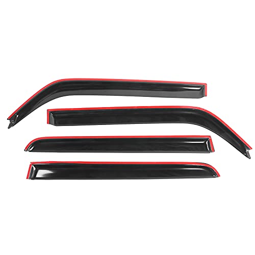 Window Visor Deflector Compatible with 2008-2015 Scion Xb, Slim Tinted Acrylic Resistant Shield Cover Wind Sun Rain Guard by IKON MOTORSPORTS, 2009 2010 2011 2012 2013 2014