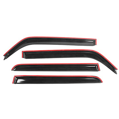 Window Visor Deflector Compatible with 2008-2015 Scion Xb, Slim Tinted Acrylic Resistant Shield Cover Wind Sun Rain Guard by IKON MOTORSPORTS, 2009 2010 2011 2012 2013 2014