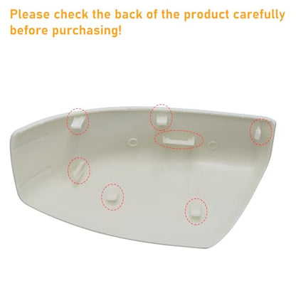 Moonlinks Compatible with Nissan Sentra 2013 2014 2015 2016 2017 2018 2019 Right Side Mirror Cover Replacement, White Primer Right Passenger Side Door Rearview Mirror Cap Trim - size: Right White