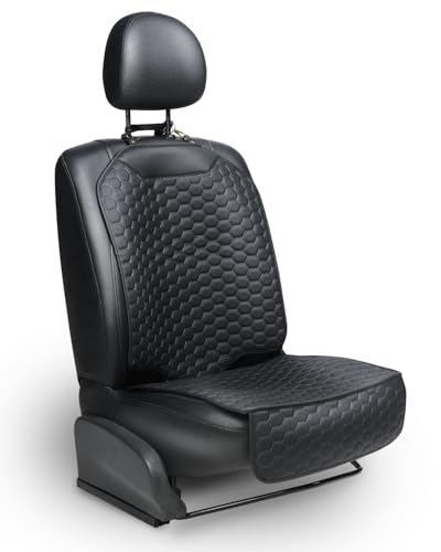 Owleys Set Seat Back Organizer & Car Seat Protector Hexy Waterproof & Non-Slip Protector for Child Car Cushion for Leather and Fabric Seats (Black) - color: Black