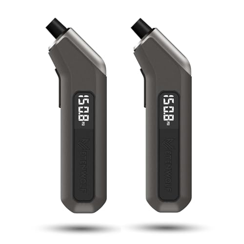 ETENWOLF Digital Tire Pressure Gauge 2 Pack, Industrial Tire Gauge 3-200 PSI, Calibrated to ANSI B40.7 Grade 2A(Plus-Minus 0.5%), Air Pressure Gauge with Replaceable AAA Batteries (Space Grey) - color: space grey