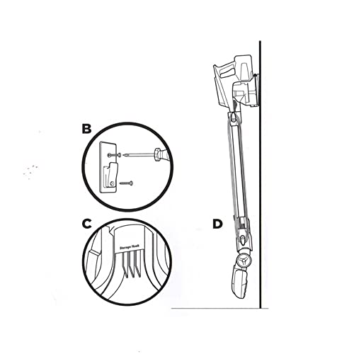 Sionlan Vacuum Attachments 2 Pack Compatible with Shark Vacuum Wall Mount HV300 HV301 HV302 HV303 HV320 HV322 HV324 HV325 HV380 HV380C Part No. 416FFJV300 - size: 2 pack