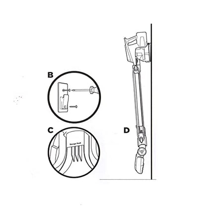 Sionlan Vacuum Attachments 2 Pack Compatible with Shark Vacuum Wall Mount HV300 HV301 HV302 HV303 HV320 HV322 HV324 HV325 HV380 HV380C Part No. 416FFJV300 - size: 2 pack