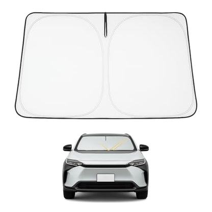 Proadsy 2026 Upgrade Windshield Sun Shade Custom Fit Toyota bZ4X 2023-2026 4-Layer Foldable Front Sunshade Protector Sun Visor Blocks UV Rays Keep Car Cooler - size: Toyota bZ4X 2023-2026