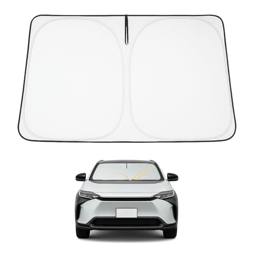 Proadsy 2026 Upgrade Windshield Sun Shade Custom Fit Toyota bZ4X 2023-2026 4-Layer Foldable Front Sunshade Protector Sun Visor Blocks UV Rays Keep Car Cooler - size: Toyota bZ4X 2023-2026