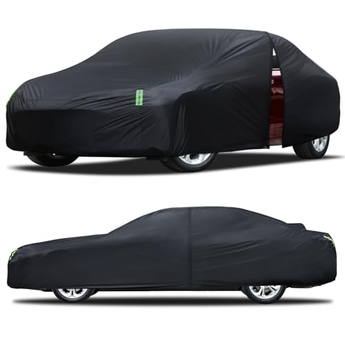 Car Cover Waterproof All Weather for Automobiles, Size A4 Universal Fit for Sedan Dodge Charger, Lincoln mkz, Hyundai Genesis, Ford Taurus, Buick Lacrosse, Mercedes Benz S-Class etc.(199 to 208 inch) - size: A4 Fit Seden Length 199 to 208 inch