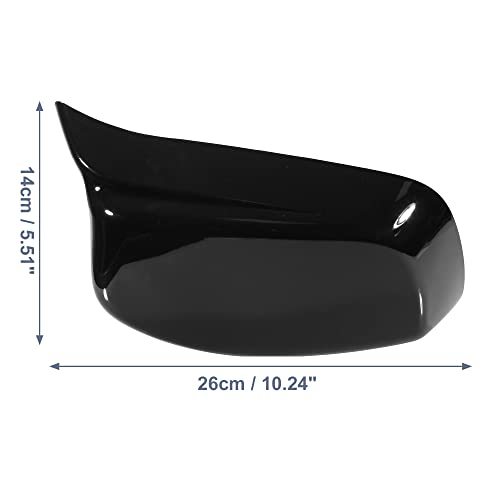 X AUTOHAUX Pair Car Exterior Rear View Mirror Covers Cap Replacement for BMW 5 Series E60 E61 E63 E64 2004-2007 Gloss Black - color: Gloss Black