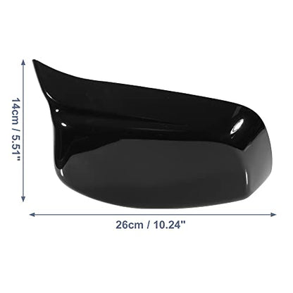 X AUTOHAUX Pair Car Exterior Rear View Mirror Covers Cap Replacement for BMW 5 Series E60 E61 E63 E64 2004-2007 Gloss Black - color: Gloss Black