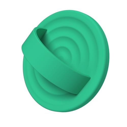 Magnetic Phone Grip Ring Holder, Liquid Silicone Magnet Cell Phone Grip Finger Loop, Compatible with Magsafe, Back of Phone for iPhone 17/16/15/14/13/12 Series, Emerald Green - color: Emerald Green