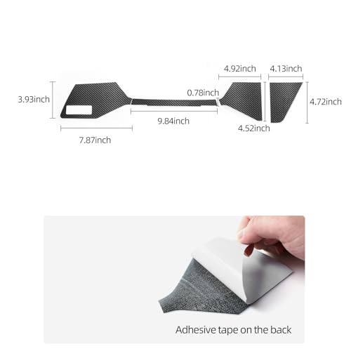 BETTERHUMZ Car Interior Console Dashboard Panel Trim Compatible with Audi A3 8Y S3 RS3 Sportback 2021-2025 for Alcantara Driver Side Panel Sticker Car Interior Molding Accessories (Carbon)