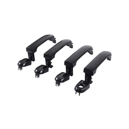 Painted Black 1 Lot 4 Doors Exterior Handle Door Outer Handle Compatible with Nissan Versa 2007-2012 - color: Black