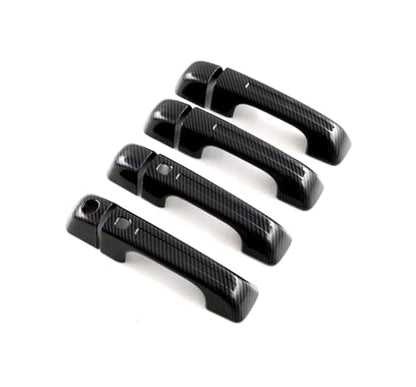 Car Accessories Fit for Dodge Ram 1500 2024 2023 2022 2021 2020 2019 Door Handle Cover Trims （Carbon Fiber with Smart Hole A ABS 8PCS - color: Carbon Fiber With Smart Hole A