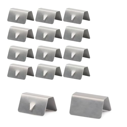 Shakas 12 PCS Car Wind Deflector Clips, Stainless Steel Wind and Rain Deflector Channel Fixed Window Clip, Modification Installation Tuning Accessory, Compatible with HEKO G3 Sned (Silver)
