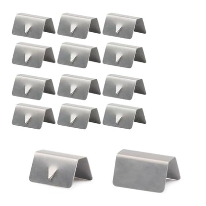 Shakas 12 PCS Car Wind Deflector Clips, Stainless Steel Wind and Rain Deflector Channel Fixed Window Clip, Modification Installation Tuning Accessory, Compatible with HEKO G3 Sned (Silver)