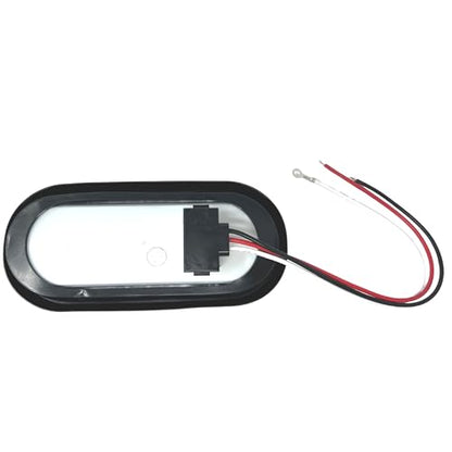 All Star Truck Parts 2x 6.5 Inch Oval Amber/White Strobe Lights 24LED Recessed Quad Flash Patterns for Truck Towing Trailer Lights Lamps, Rubber Grommets + 3-prong Wire Pigtails Included, 10V-30V - size: 2pc Amber/White Strobe