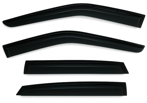2013-2020 Tape-On Rain Guards for Ford Fusion Side Window Visor Deflectors S SE SEL Titanium Hybrid Durable Tinted Shades 2014 2015 2016 2017 2018 2019 - size: For Ford Fusion 2013-2020