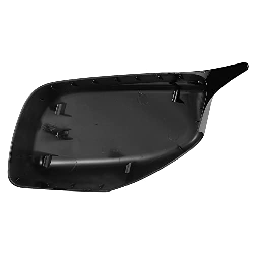 X AUTOHAUX Pair Car Exterior Rear View Mirror Covers Cap Replacement for BMW 5 Series E60 E61 E63 E64 2004-2007 Gloss Black - color: Gloss Black