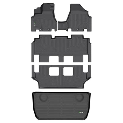 HAFIDI® Floor Mats & Cargo Liner Set Fit for Honda Odyssey 2011-2017 All Weather Protection TPE Anti-Slip Automotive Full Set Floor Liners Custom Accessories - Black - style: 3) For Odyssey 2011-2017 Floor Mats
