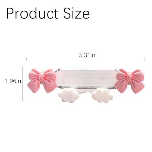 AGLOO Adorable Car Phone Holder – Pink Butterfly Bow Design,Universal Car Air Vent Phone Mount for All Smartphones,Kawaii Car Accessories for Women Girls