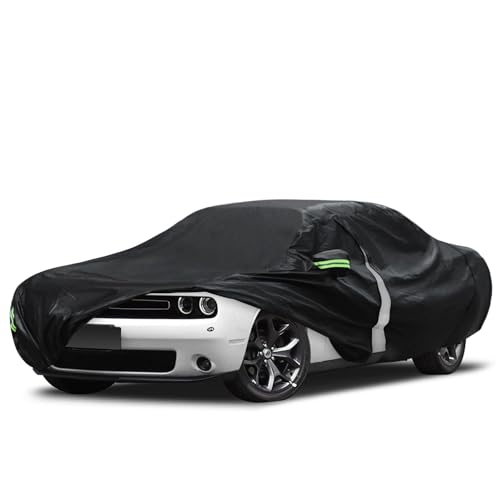 Migaven 6 Layers Car Cover Custom Fit for Dodge Challenger 2008-2025, Waterproof Full Exterior Cover Rain Sun Protection with Door Zipper & Inner Cotton - size: 6Layers Fit Dodge Challenger