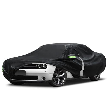 Migaven 6 Layers Car Cover Custom Fit for Dodge Challenger 2008-2025, Waterproof Full Exterior Cover Rain Sun Protection with Door Zipper & Inner Cotton - size: 6Layers Fit Dodge Challenger