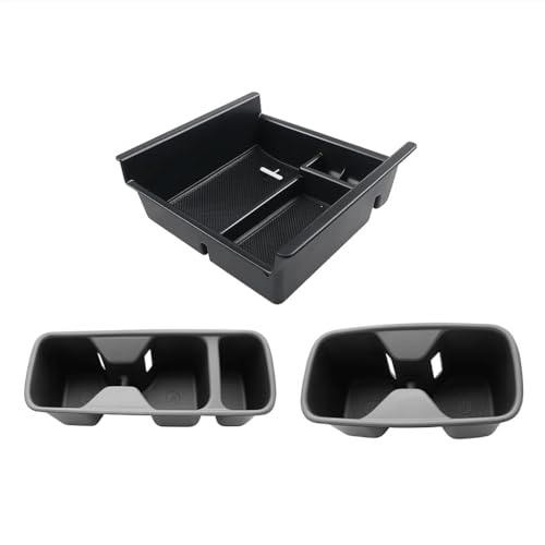 CDEFG 3Pcs for 2025 2026 Kia Telluride Center Console Organizer Tray, for 2025 2026 Telluride Kia Accessories Middle Console Organizer Armrest Storage Box - color: 3pcs for 2025 Telluride