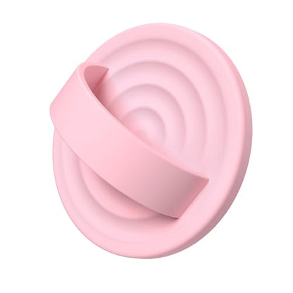 Magnetic Phone Grip Ring Holder, Liquid Silicone Magnet Cell Phone Grip Finger Loop, Compatible with Magsafe, Back of Phone for iPhone 17/16/15/14/13/12 Series, Pink - color: Pink