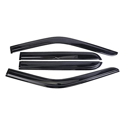 Window Visors Rain Guards Deflector 4 Piece Set for 2014-2018 Chevrolet Silverado & GMC Sierra 1500 2500HD 3500HD Crew Cab 94536 - size: 2014-2018 Chevrolet Silverado & GMC Sierra