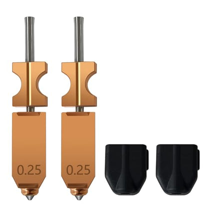 2PK 0.25MM AD5X Nozzle for Falshforge AD5X Hotend High Flow 32mm³/s Nozzle High Speed Fast Print Head Replacement Assembled Extruder All Metal Quick Detachable Integrated Nozzle - style: 0.25MM Hotend(2PK)