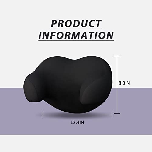 SPRFUFLY U-Shaped Car Headrest Pillow for Sleeping, 100% Memory Foam Car Pillow with Breathable Removable Cover, Ergonomic Design - Ideal Car Companion for Naps & Neck Pain Relief (Black, 1PC) - color: Pack of 1/Black/U-shaped