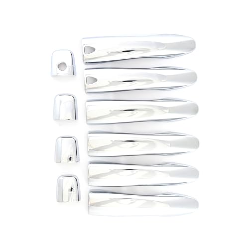 Trim Illusion Chrome Patented Door Handle Cover Overlay for Nissan - (14-20 Rogue, 15-24 Murano, 16-23 Maxima, 17-24 Kicks, 17-22 Rogue Sport, 19-25 Versa) | Easy No-Tool Install | US Patented