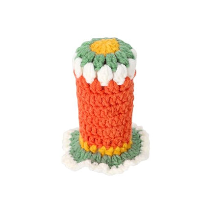 Crochet Shift Knob Cover, Universal Handmade Sunflower Boho Car Accessories for Women, Soft Shift Boots Knobs Cover Automotive Interior Fits Car Truck SUV (19#SC) - color: 19#SC
