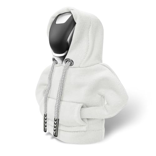 Gear Shift Hoodie, Gear Shift Cover, Funny Car Gear Shift Cover, Automotive Interior Cute Gadgets, Automotive Interior Accessories and Decoration (White) - color: White