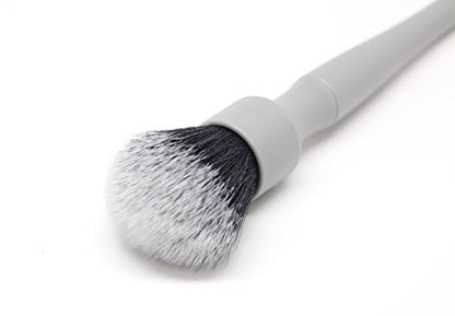 Detail Factory - Synthetic Detailing Brush Set - Ultra-Soft Interior Car Cleaning Brushes for, Screens, Emblems, & Tight Spaces - Gray - color: Gray