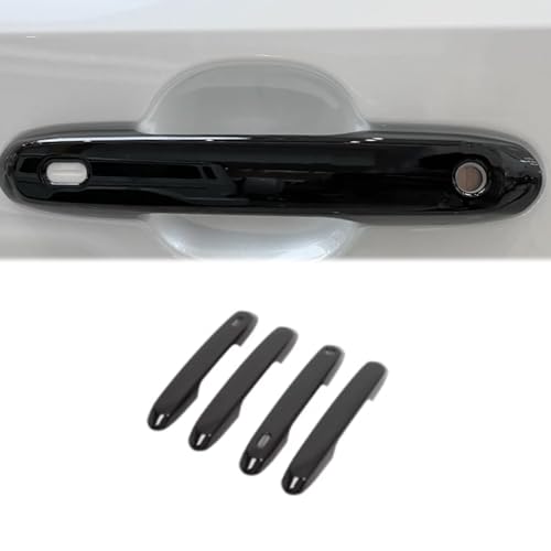 Black Side Door Handle Cover Trim Compatible with Toyota Land Cruiser 250 Prado J250 LC250 2024 2025 Exterior Decoration Car Accessories 4PCS - color: Black Door Handle Cover