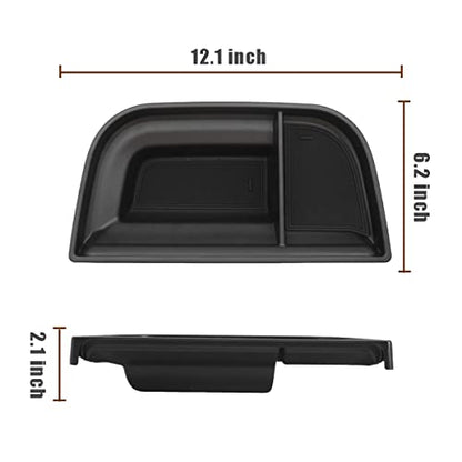 Muslogy Dashboard Storage Organizer Tray Compatible with Ford Maverick 2024 2022-2023 & Hybrid XL XLT Lariat Accessories Dash Insert Tray Behind Screen Won't Fit 2025 Maverick (Black) - size: Dashboard Storage Tray (2022-2024)